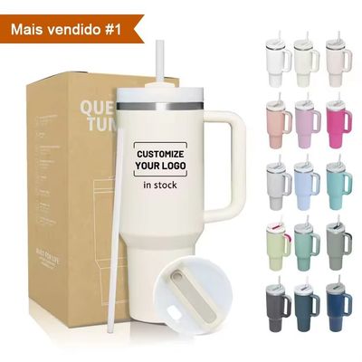 Business Gifts 40oz Custom Stanley Stainless Steel Travel Mug Tumbler with Handle in Any Color