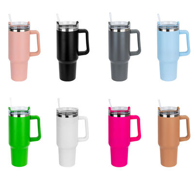 Business Gifts 40oz Custom Stanley Stainless Steel Travel Mug Tumbler with Handle in Any Color