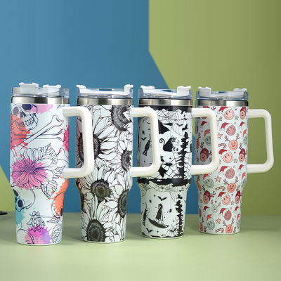 Business Gifts 40oz Custom Stanley Stainless Steel Travel Mug Tumbler with Handle in Any Color
