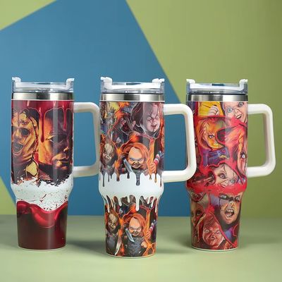 Business Gifts 40oz Custom Stanley Stainless Steel Travel Mug Tumbler with Handle in Any Color