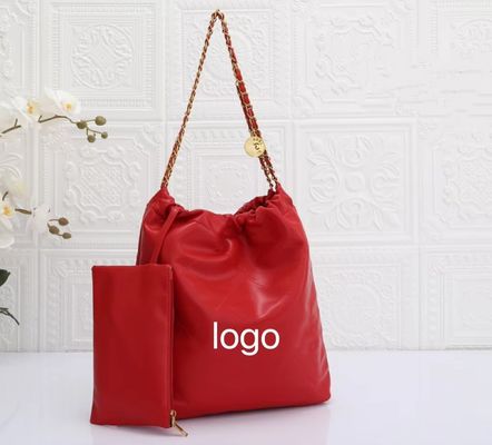 5 Colors Large Metal Chain Tote Handbags for Women Designer All Seasons Large Size