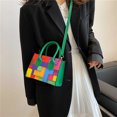 Trendy Shoulder Bag for Women Small Square Shape and Two-Tone Stitching in All Seasons