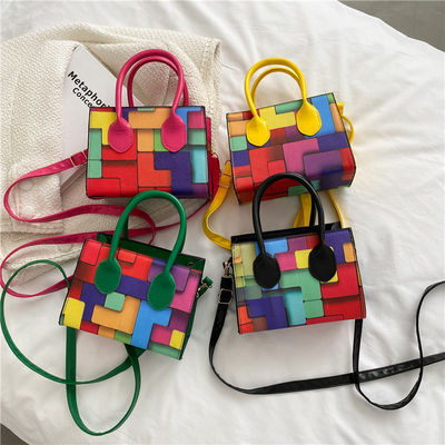 Trendy Shoulder Bag for Women Small Square Shape and Two-Tone Stitching in All Seasons