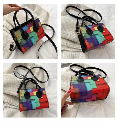 Trendy Shoulder Bag for Women Small Square Shape and Two-Tone Stitching in All Seasons