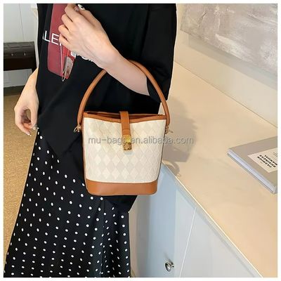 Main Material PU Leather Crossbody and Beach Bucket Bags for Summer Women's Wardrobe
