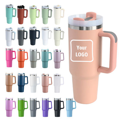 Hot and Cold Beverages Durable Spill Proof Stainless Steel Tumbler Mug with Handle