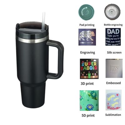 Hot and Cold Beverages Durable Spill Proof Stainless Steel Tumbler Mug with Handle