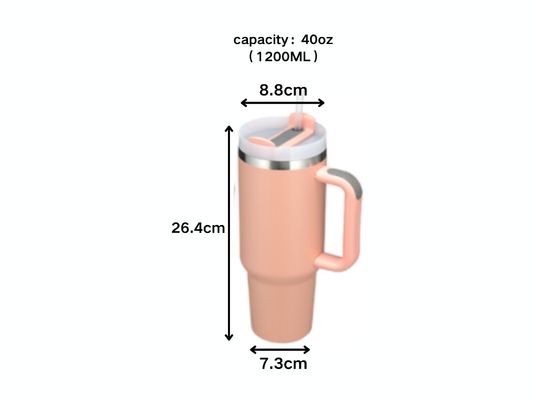 Hot and Cold Beverages Durable Spill Proof Stainless Steel Tumbler Mug with Handle