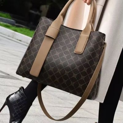 Season All Seasons Fashion Tote Bag For Women Genuine Leather Handbag Trendy Lady