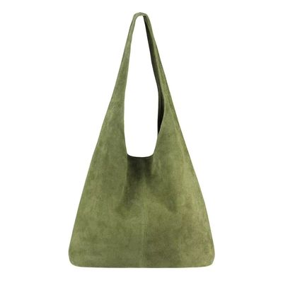 Genuine Suede Leather Shoulder Handbags Italian Leather for Superior Craftsmanship