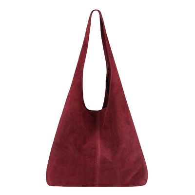 Genuine Suede Leather Shoulder Handbags Italian Leather for Superior Craftsmanship