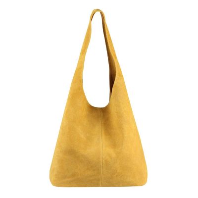 Genuine Suede Leather Shoulder Handbags Italian Leather for Superior Craftsmanship