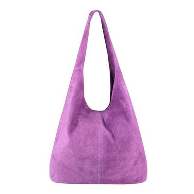 Genuine Suede Leather Shoulder Handbags Italian Leather for Superior Craftsmanship