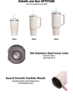 Back to School Must-Have Custom 40oz Adventure Travel Coffee Mug with Handle Tumbler