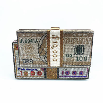 Waterproof Dollar Lock Money Clutch Elegant Ladies Wedding Handbags by Fashion Designer