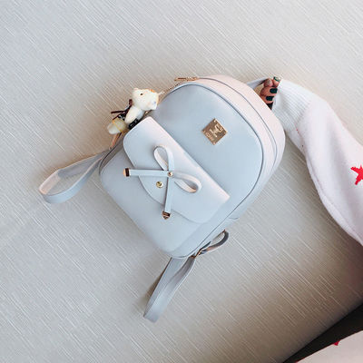 3 Piece Set Bow Round Backpack Shoulder Bag Crossbody Purse for Women's Stylish Style