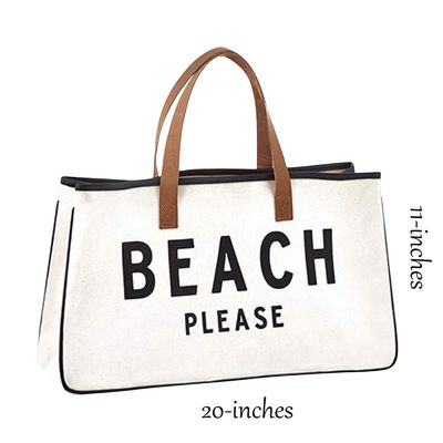 Reusable Canvas Grocery Shopping Tote Bag in Organic Cotton Material with Letter Print