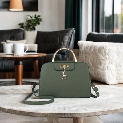 Women's Custom Logo Leather Crossbody Fashion Handbag with Large Capacity and Low MOQ
