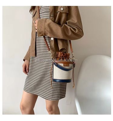 Elegant Luxury Designer Bucket Bag For Ladies And Girls With Drawstring Leather And 2 Colors