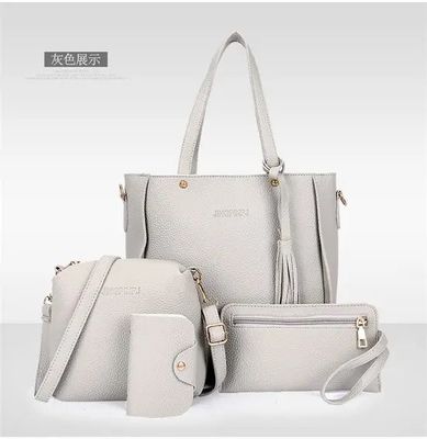 NATIONAL Style Unisex PU Leather Crossbody Bag with Large Capacity and Lychee Pattern