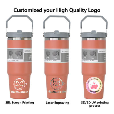Straw With Cap Customizable Unique Coffee Mug 20oz 30oz BPA FREE Stainless Steel Tumbler Cups