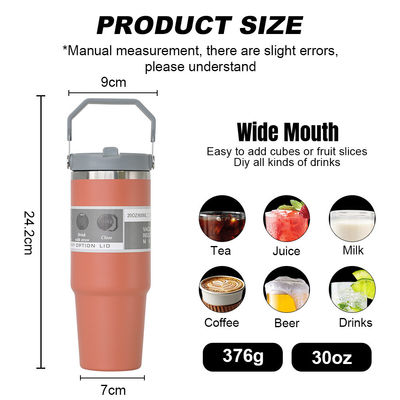 Straw With Cap Customizable Unique Coffee Mug 20oz 30oz BPA FREE Stainless Steel Tumbler Cups