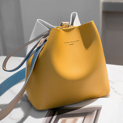 2024 Summer Female Bucket Bag Contrast Color and Motion Detection for a Versatile Bag