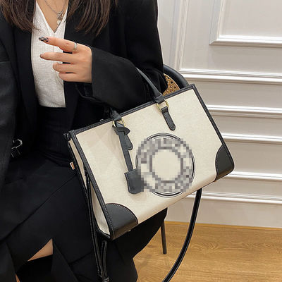 2024 Women's Single-Shoulder Canvas Handbag with Large Capacity Purse and Zip Closure