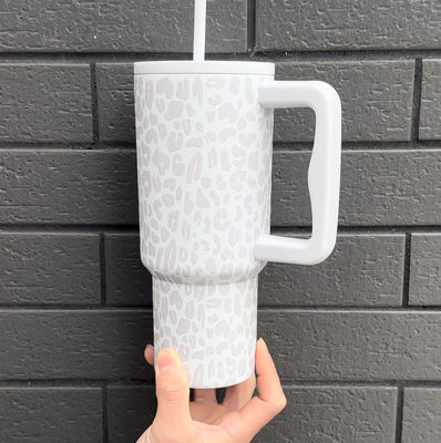 Custom Adventure 40oz Stainless Steel Tumbler with Double Wall Insulation and Handle