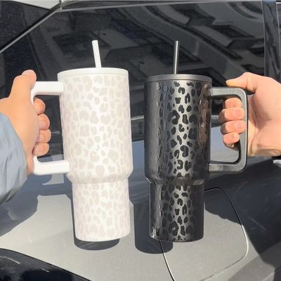 Custom Adventure 40oz Stainless Steel Tumbler with Double Wall Insulation and Handle
