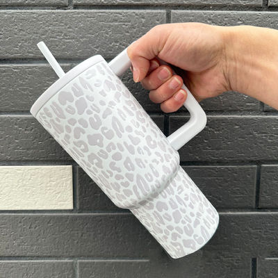 Custom Adventure 40oz Stainless Steel Tumbler with Double Wall Insulation and Handle