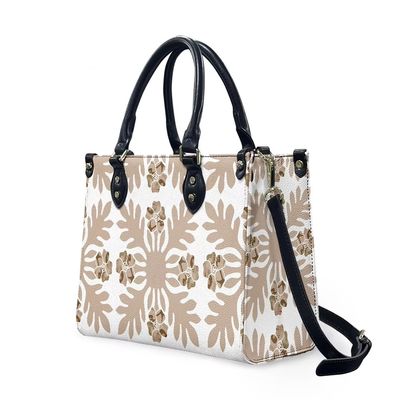 All Seasons Black and White Polynesian Luxury Ladies Shoulder Bag Main Material PVC