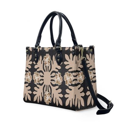 All Seasons Black and White Polynesian Luxury Ladies Shoulder Bag Main Material PVC
