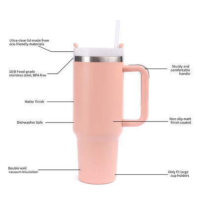40oz Stainless Steel Insulated Travel Cup American Style Design for Sustainable