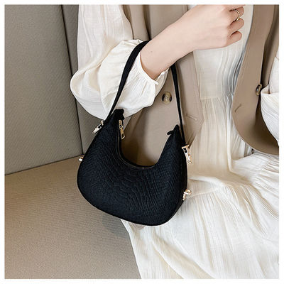 Main Material Felt 2023 Alligator-Pattern PU Leather Crossbody Hobo Bag for Women