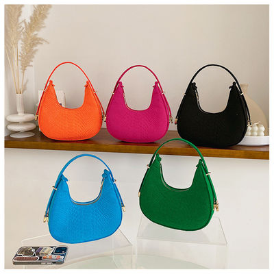 Main Material Felt 2023 Alligator-Pattern PU Leather Crossbody Hobo Bag for Women