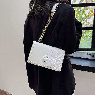 0.65kg Lightweight PU Polyester Mano Chain Bags Designer Purses for Fashionable Look