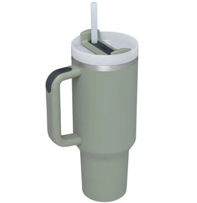 2.0 Beauchy Custom 40oz Stainless Steel Vacuum Insulated Travel Mug with Straw With Cap