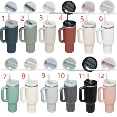 2.0 Beauchy Custom 40oz Stainless Steel Vacuum Insulated Travel Mug with Straw With Cap