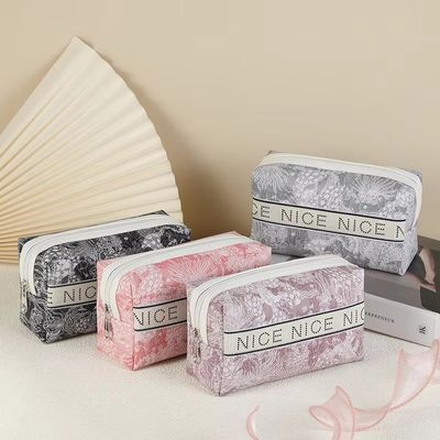 Tools Storage Eco Burlap Makeup Bag Letter Printed Bolsa De Maquillaje for Women Bags