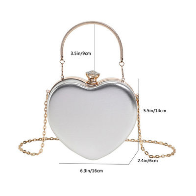 Letter Pattern Heart Shaped Chain Ladies' Handbags 2024 Luxury for Fashionable Women