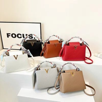 Women's Suitcase CANDY Pattern PU Leather Shoulder Bag for Durable and Stylish Travel