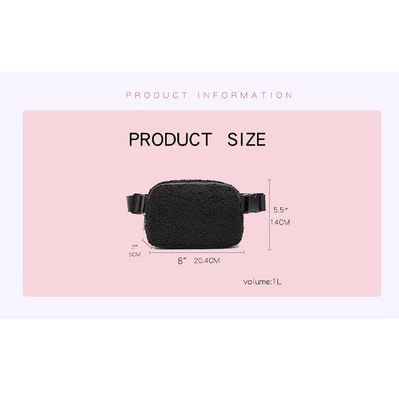 Luxury Plush Crossbody Fanny Pack Purses Fashionable Hand Bag Letter Pattern Type