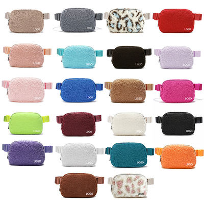 Luxury Plush Crossbody Fanny Pack Purses Fashionable Hand Bag Letter Pattern Type