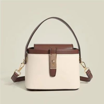Trendy Color Sense Ladies' Box Pile Bag Hand-Held or Crossbody for Minority Women