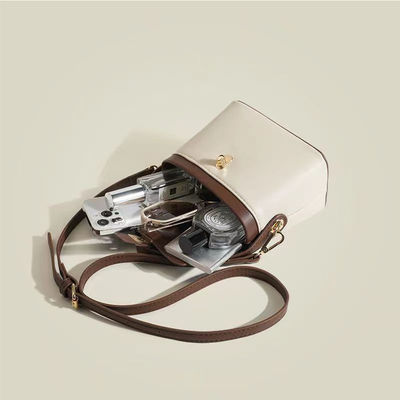 Trendy Color Sense Ladies' Box Pile Bag Hand-Held or Crossbody for Minority Women