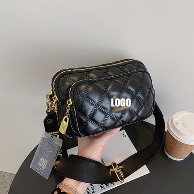 Summer Diamond Multi-Pocket Shoulder Bag with Motion Detection and High Capacity