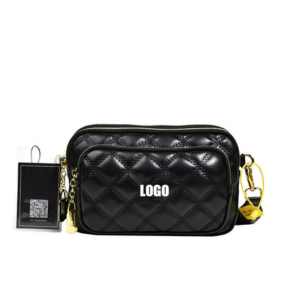 Summer Diamond Multi-Pocket Shoulder Bag with Motion Detection and High Capacity