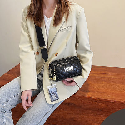 Summer Diamond Multi-Pocket Shoulder Bag with Motion Detection and High Capacity