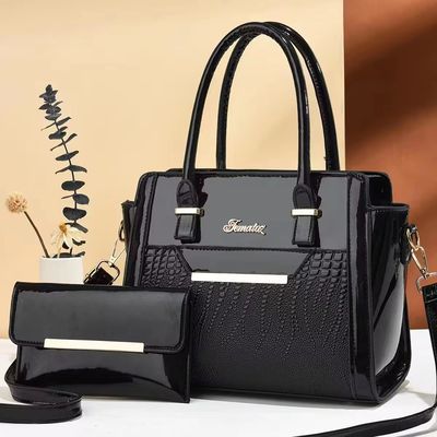 Winter Season Large Capacity Handbags Set for Women in Alligator Pattern PU Leather